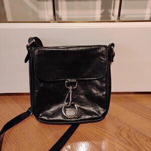 The Trend Black Crossbody Bag.  Genuine Italian Leather